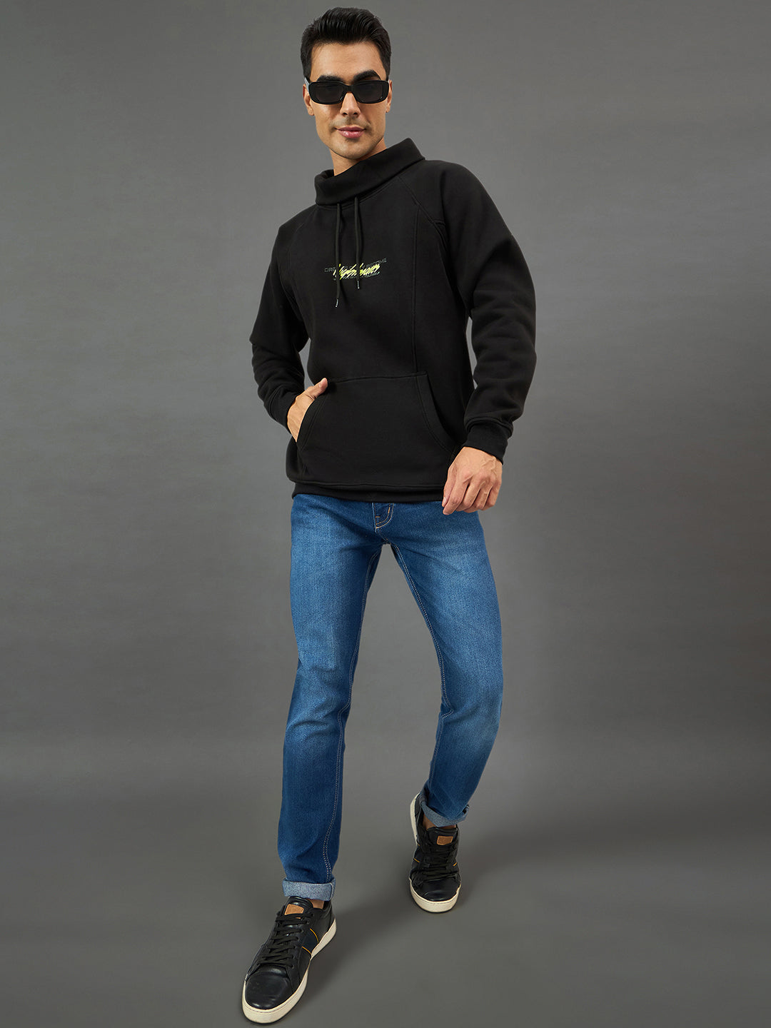 Black Printed Sweatshirt