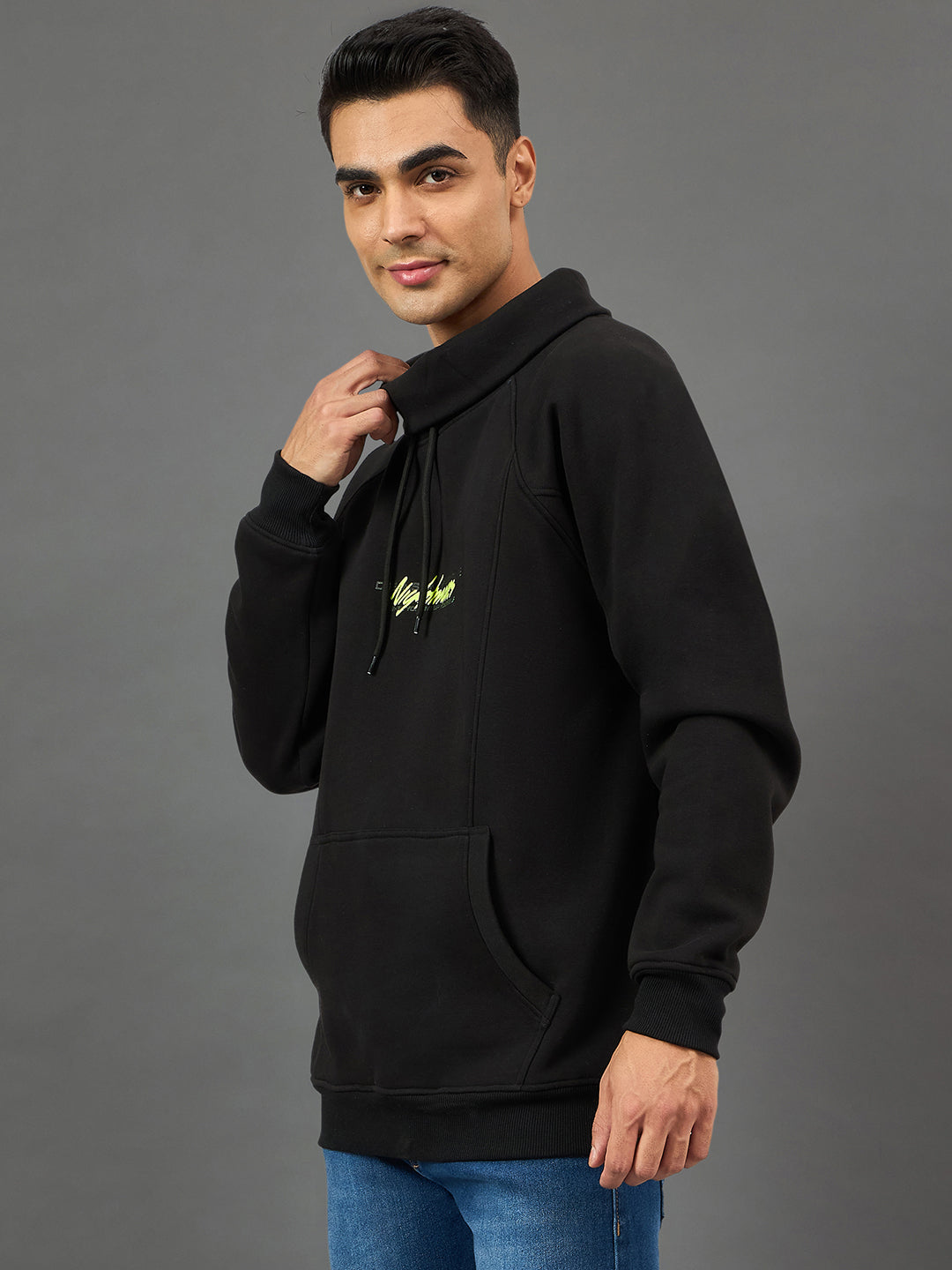 Black Printed Sweatshirt