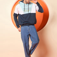Navy Blue Hooded Sweatshirt