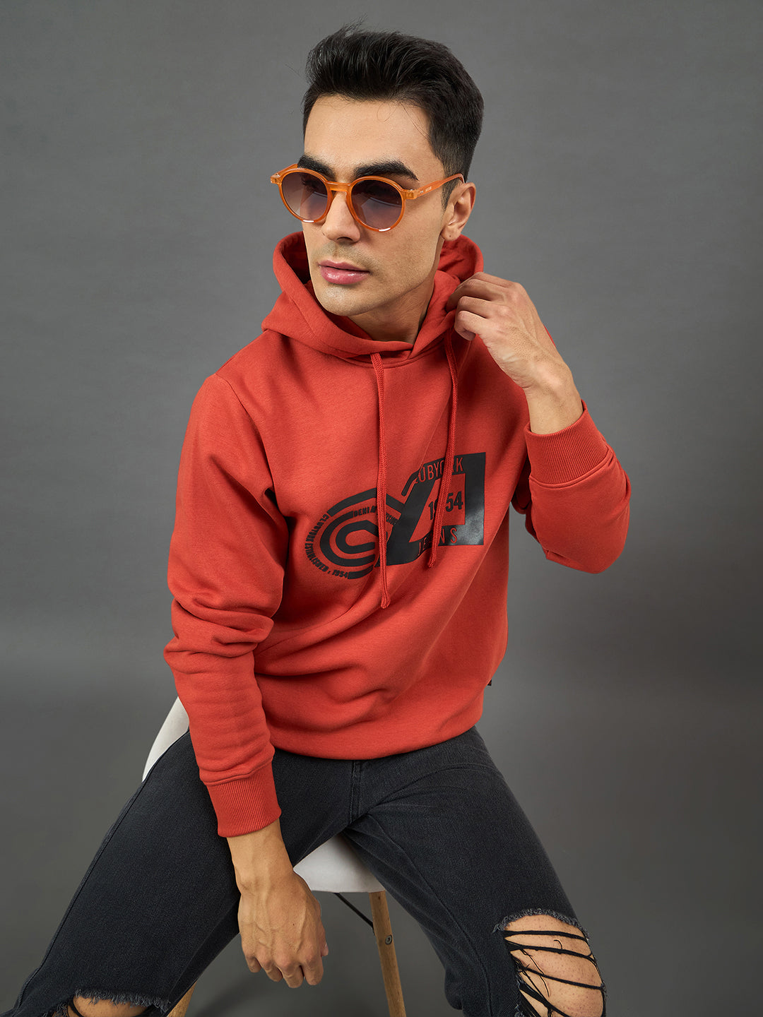 Rust Printed Sweatshirt