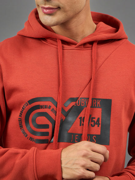 Rust Printed Sweatshirt