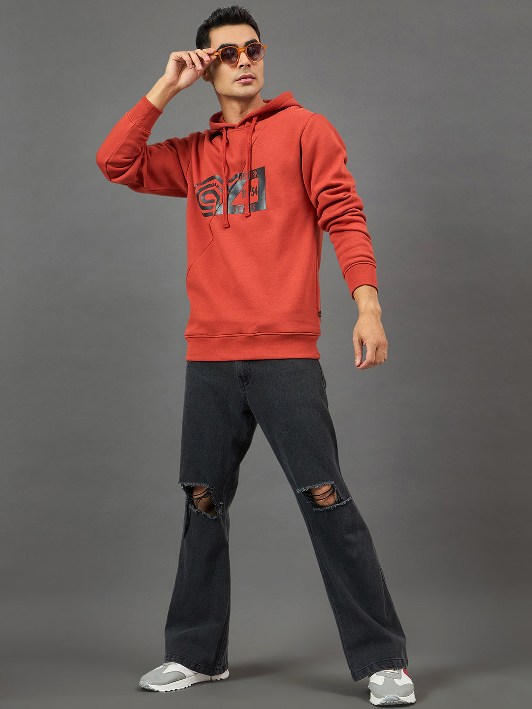 Rust Printed Sweatshirt