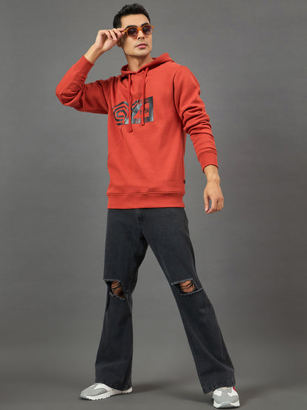 Rust Printed Sweatshirt
