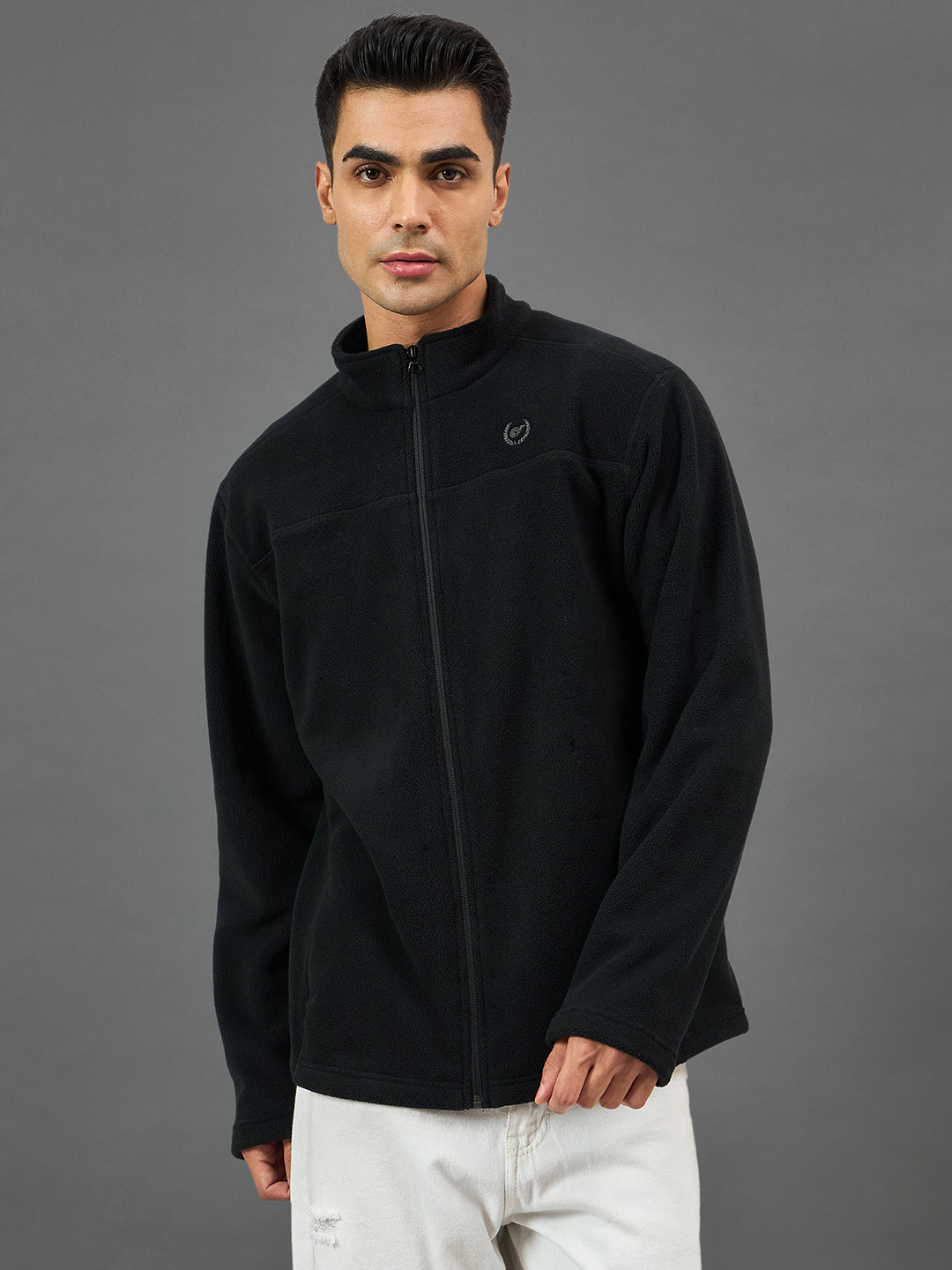 Black Solid Sweatshirt