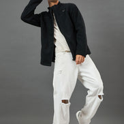 Black Solid Sweatshirt