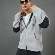 Grey Colorblocked Sweatshirt