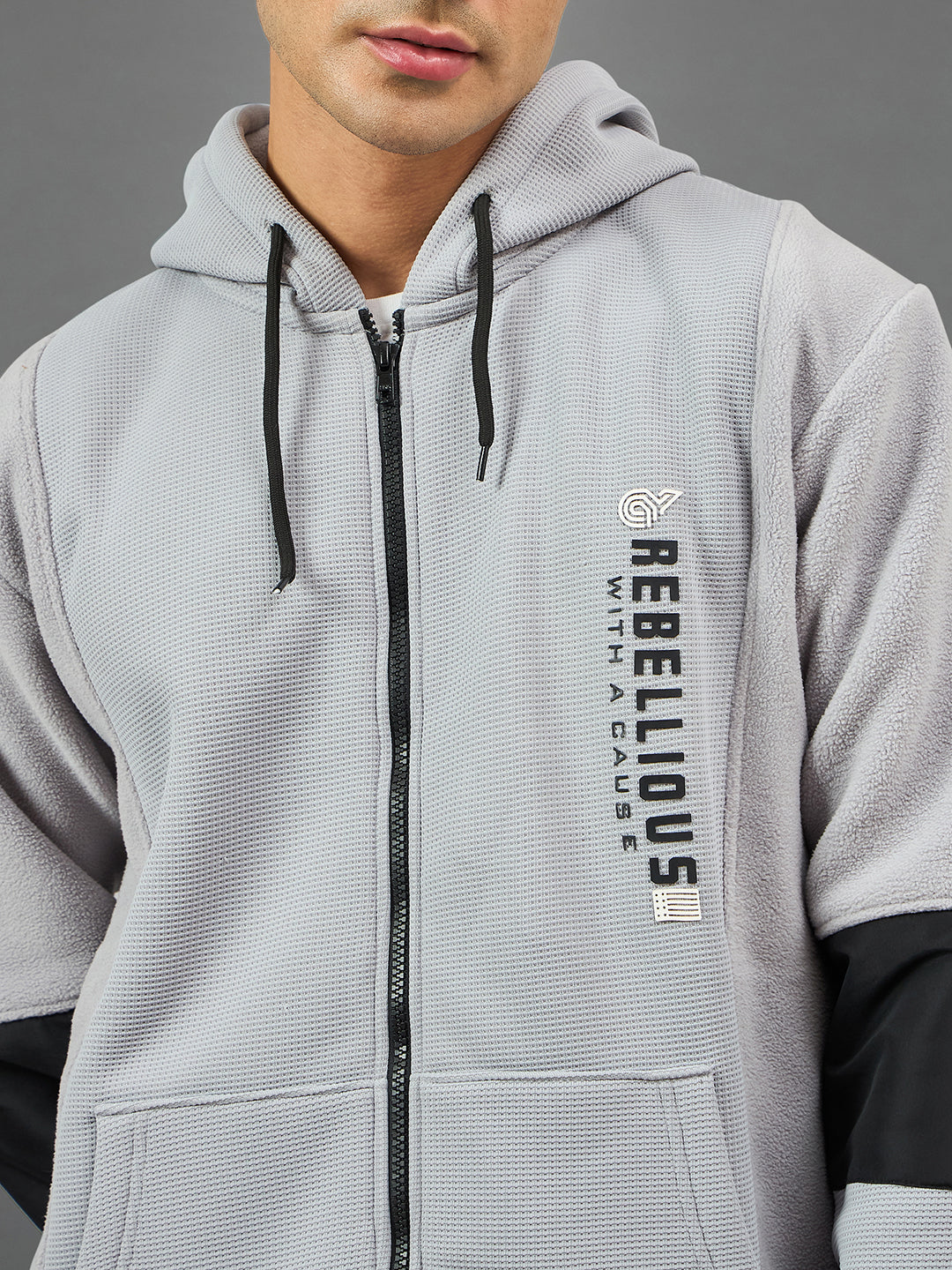 Grey Colorblocked Sweatshirt