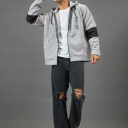 Grey Colorblocked Sweatshirt