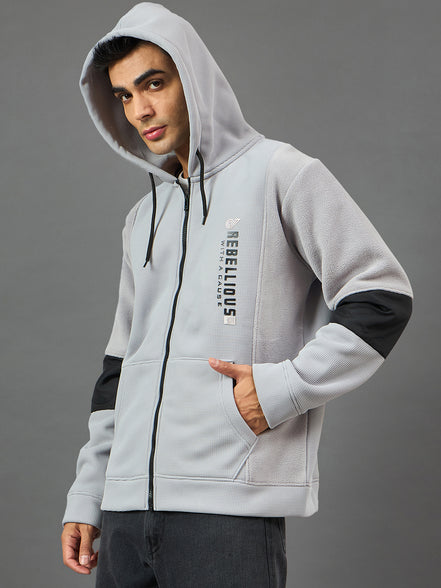 Grey Colorblocked Sweatshirt