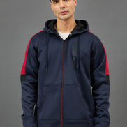 Navy Colorblocked Sweatshirt
