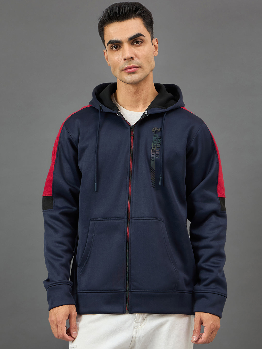 Navy Colorblocked Sweatshirt
