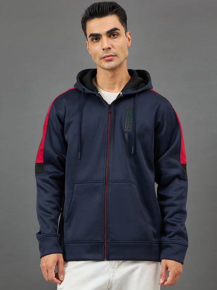 Navy Colorblocked Sweatshirt