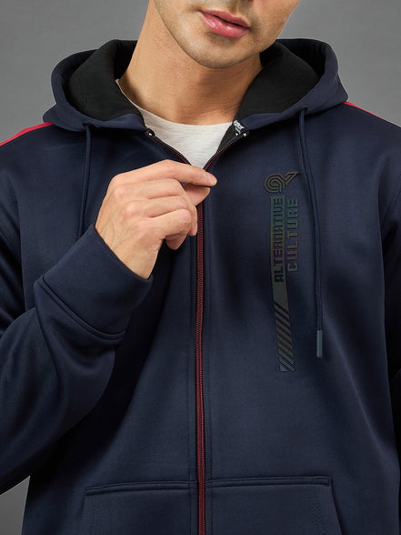 Navy Colorblocked Sweatshirt