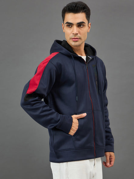 Navy Colorblocked Sweatshirt