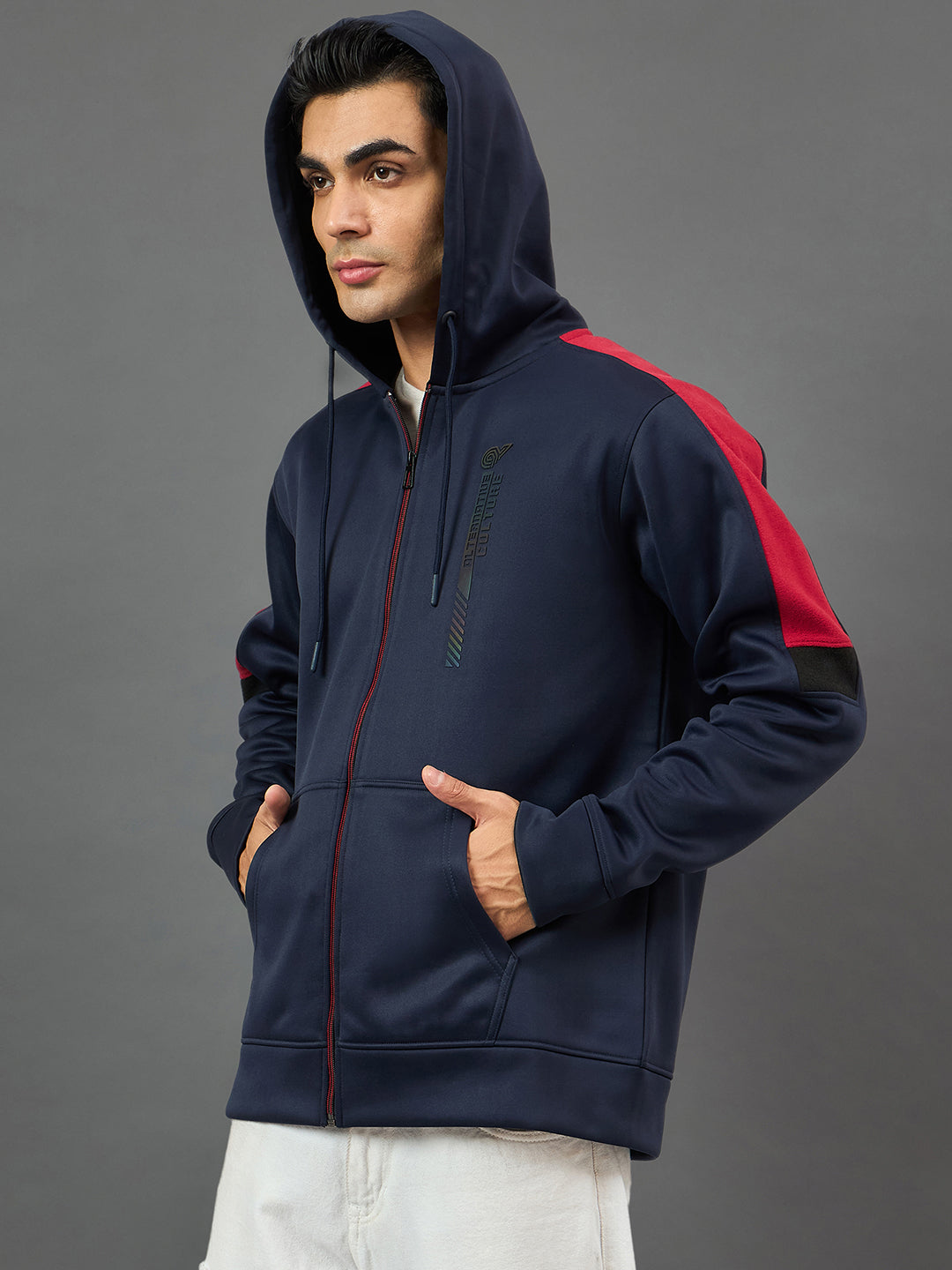 Navy Colorblocked Sweatshirt