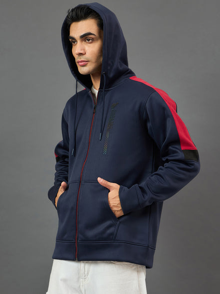 Navy Colorblocked Sweatshirt