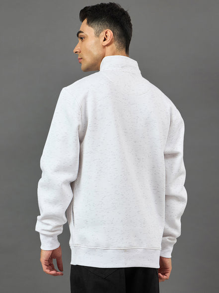 White Colorblocked Sweatshirt