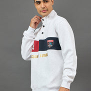 White Colorblocked Sweatshirt