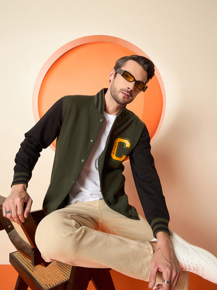 Dark Olive High Neck Sweatshirt
