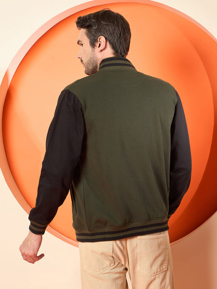 Dark Olive High Neck Sweatshirt