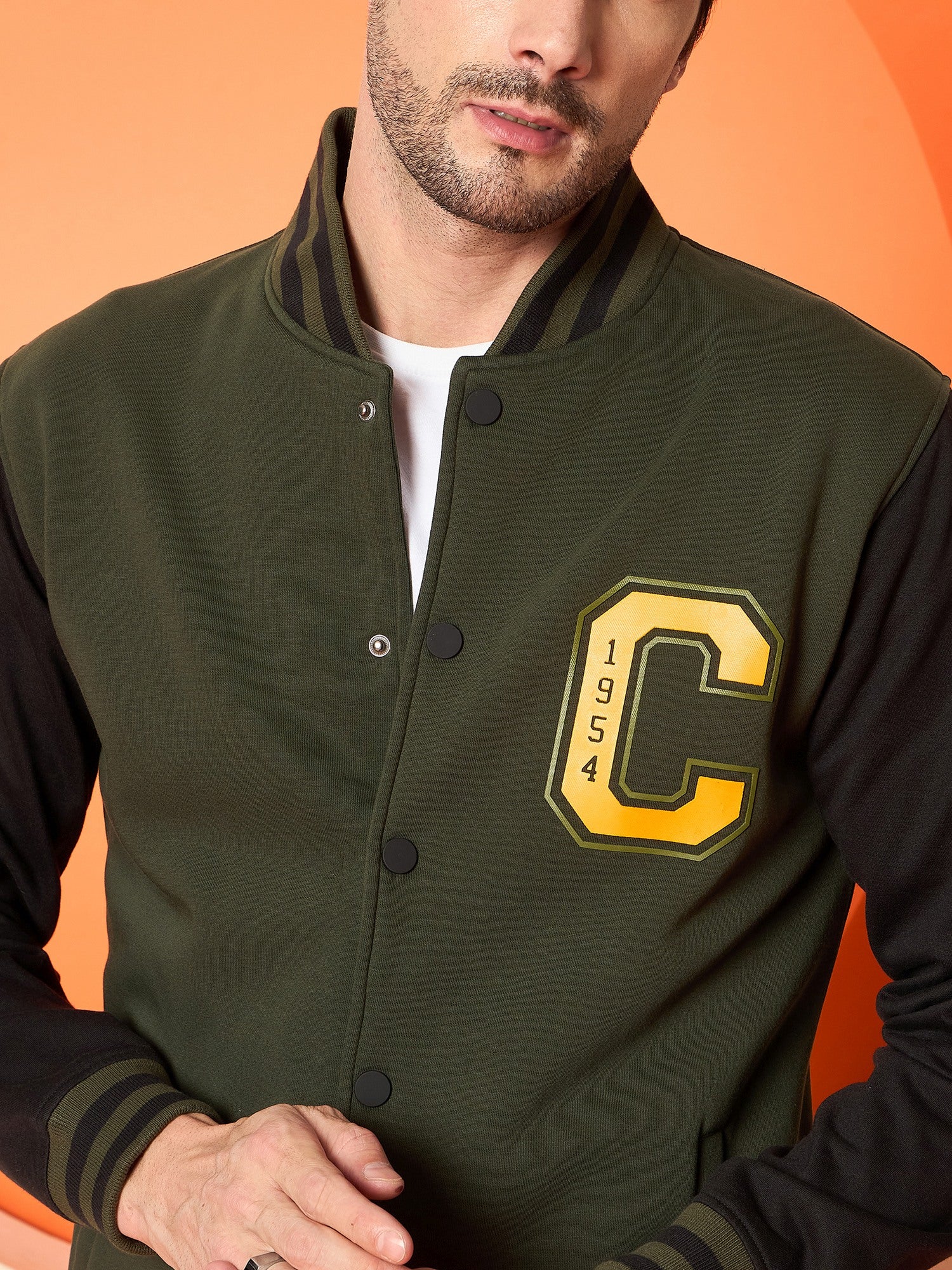 Dark Olive High Neck Sweatshirt
