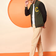 Dark Olive High Neck Sweatshirt