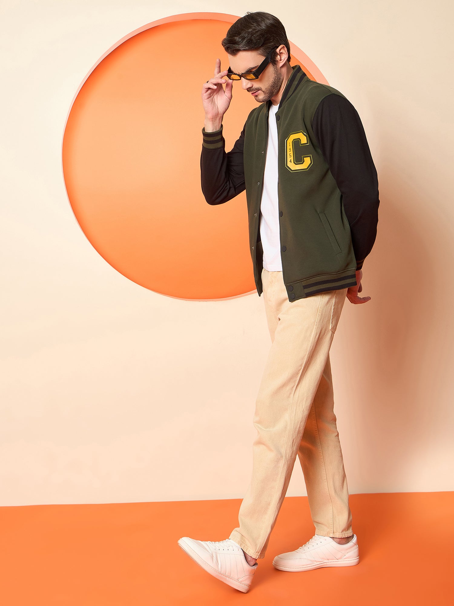 Dark Olive High Neck Sweatshirt