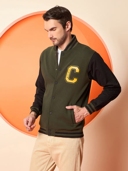 Dark Olive High Neck Sweatshirt