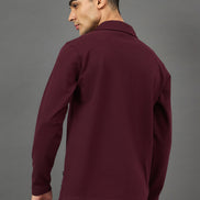 Maroon Solid Sweatshirt