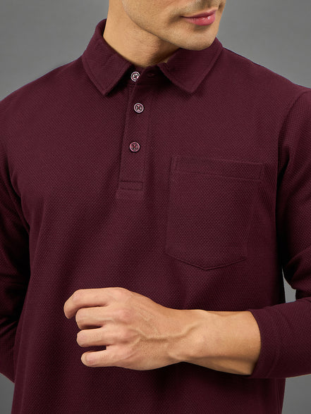 Maroon Solid Sweatshirt