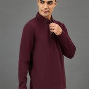 Maroon Solid Sweatshirt
