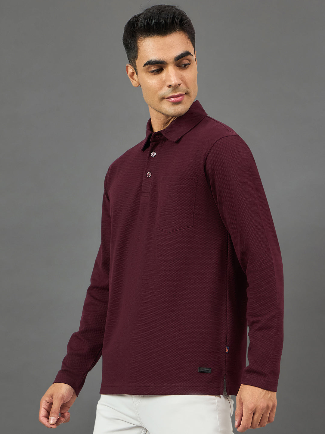 Maroon Solid Sweatshirt