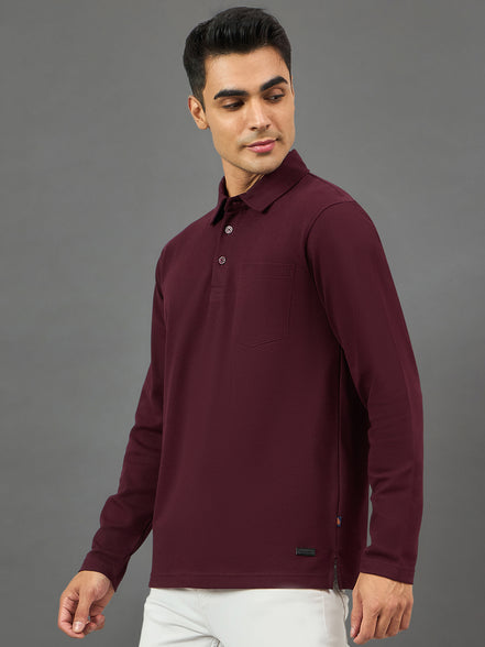 Maroon Solid Sweatshirt