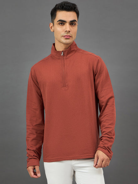 Rust Solid Sweatshirt