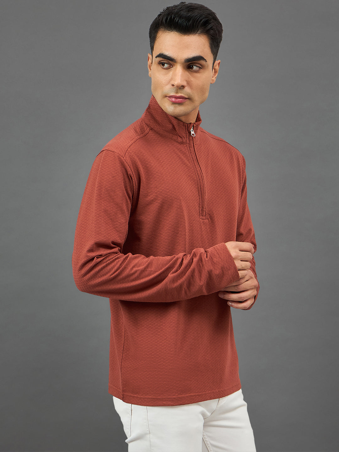 Rust Solid Sweatshirt