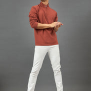 Rust Solid Sweatshirt