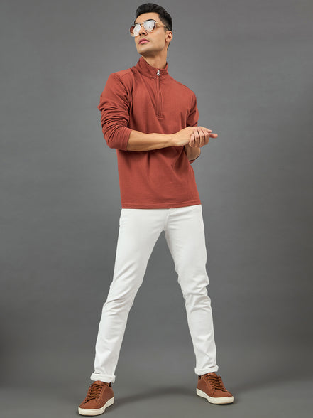 Rust Solid Sweatshirt