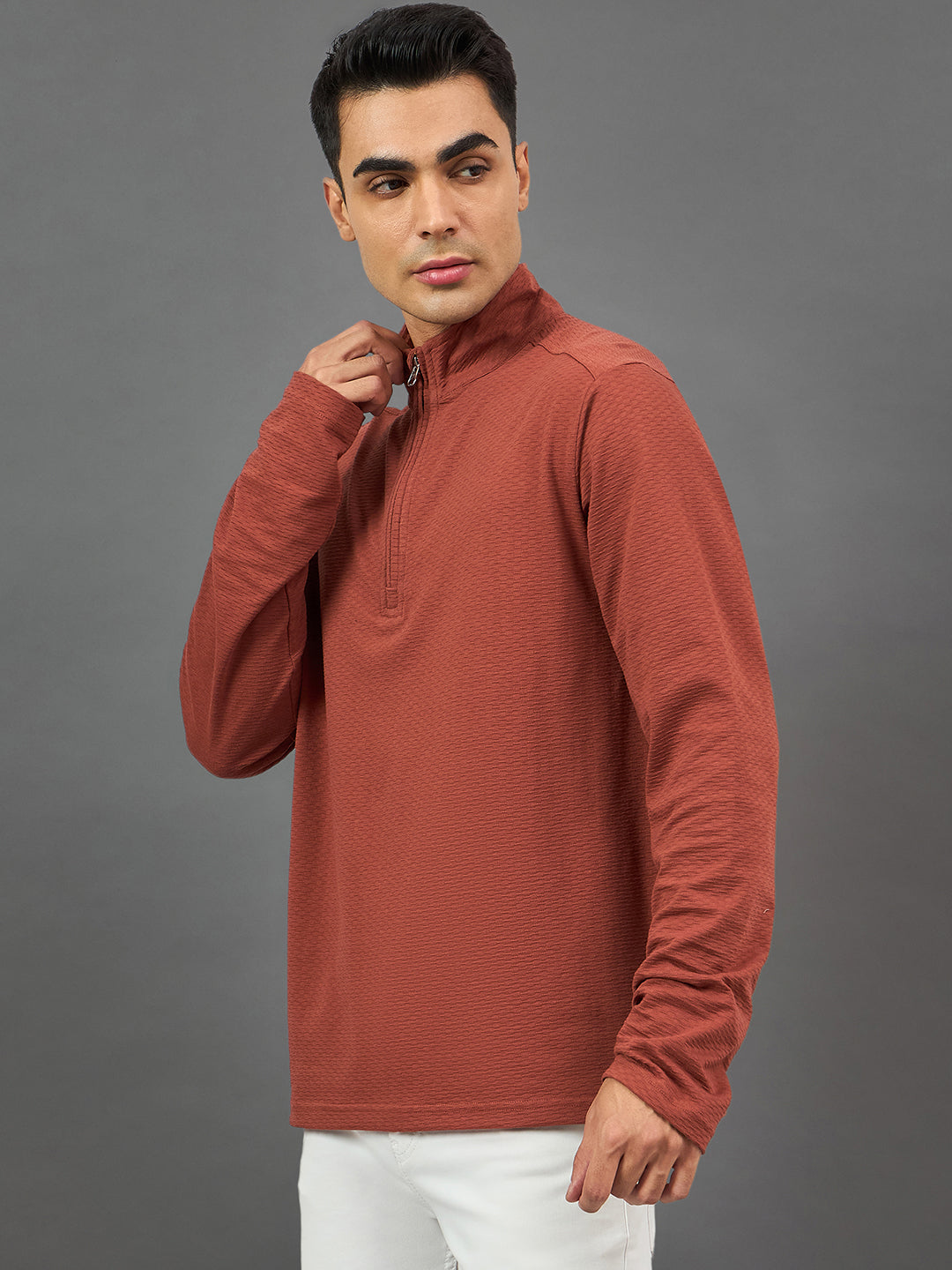 Rust Solid Sweatshirt