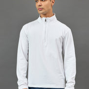 White Solid Sweatshirt