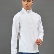 White Solid Sweatshirt