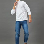 White Solid Sweatshirt