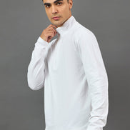 White Solid Sweatshirt
