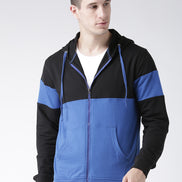 Blue  Black Hooded Sweatshirt