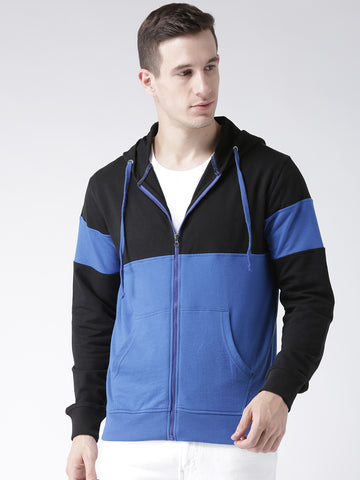 Blue  Black Hooded Sweatshirt