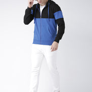 Blue  Black Hooded Sweatshirt