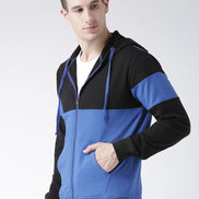 Blue  Black Hooded Sweatshirt