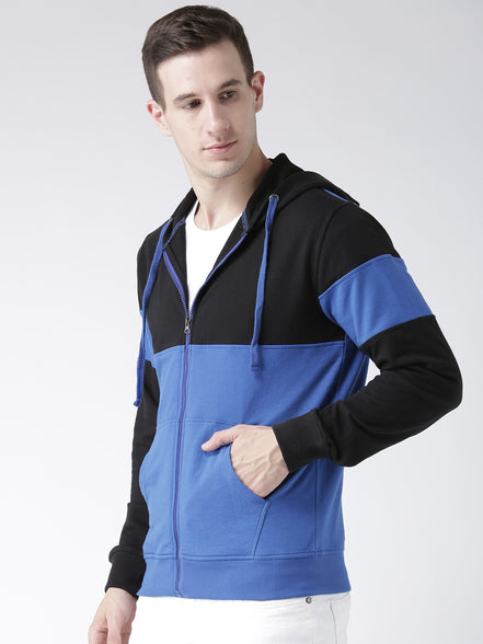 Blue  Black Hooded Sweatshirt