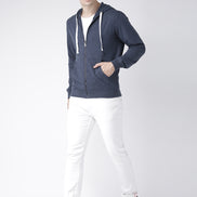Navy Blue Hooded Sweatshirt