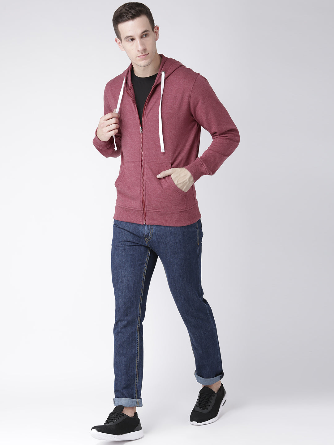 Burgundy Hooded Sweatshirt