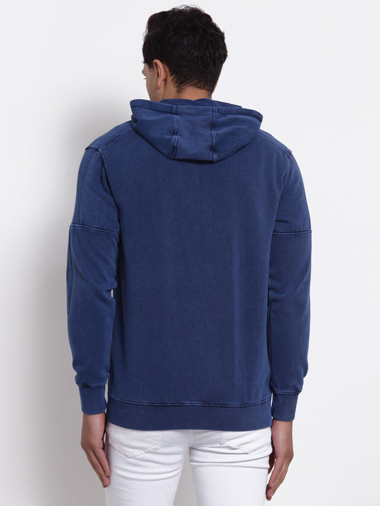 Blue Hooded Sweatshirt